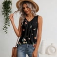 thumbnail image 4 of Kixjoy V Neck Tops for Women Sleeveless Beach Tank Tops Basic Loose Fit Pleated Shirt Fashion Casual Cozy Shirts for Women, Multicolor XXL, 4 of 6