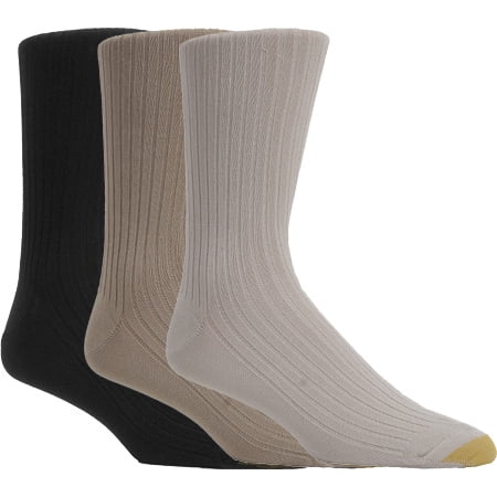 Gold Toe Gold Toe Men S Canterbury Ribbed Crew Socks 3 Pack