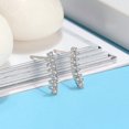 thumbnail image 6 of Curve Bar Earringsfor Women Ear Wrap Sterling Silver Cz Ginger Lyne Collection, 6 of 7