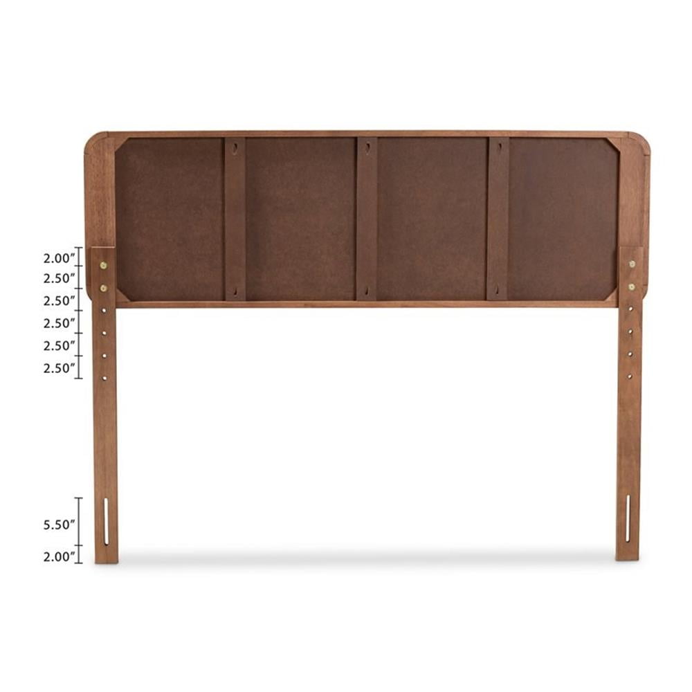 Baxton Studio Sarine Mid-Century Wood Tufted Queen Headboard in Dark Gray