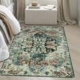 thumbnail image 2 of Wonnitar 4'x6' Area Rugs for Living Room Boho Floral Washable Entryway Mat Soft Ultra Thin Laundry Room Rug Indoor Floor Accent Carpet for Bathroom Mudroom Basement Studio, 2 of 9