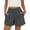 Dark Gray, variant on ZUKMRJPC Women's Pleated Wide Leg Summer Shorts Elastic High Waisted Casual Short Pants with Pockets Loose Lightweight Beach Vacation Outfits