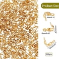 thumbnail image 3 of 300 Pcs 304 Stainless Steel Bead Tips Golden Calotte Ends Open Clamshell Fold-Over Bead Tips Knot Covers End Caps Knots Crimp Findings for Jewelry Making Bracelets Necklaces, 3 of 9
