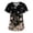 Black, variant on Scrub Shirts for Women Working Tops Floral V Neck Short Sleeve Scrubs