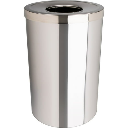 - Genuine Joe, GJO58895, 30 Gal Stainless Steel Trash Receptacle, 1, Silver