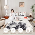 thumbnail image 3 of Erosebridal Crane Flower Kids Twin Comforter Sets, Retro Ink Printing Bedding Set, 2pcs, 3 of 6