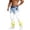 Blue-3, variant on Beach Cargo Pants for Men Gradient Color Coconut Tree Print Elastic Waist Slim Fit Hawaiian Vacation Pants with Pockets
