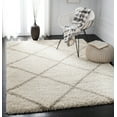 thumbnail image 3 of SAFAVIEH Hudson Amias Geometric Shag Area Rug, Ivory/Beige, 3' x 5', 3 of 9