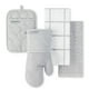 thumbnail image 1 of Juego de 4 guantes acolchados de algodón rizado para horno, soporte para ollas y paños de cocina KitchenAid, 1 of 9