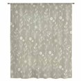 thumbnail image 2 of Gray Green Flowers Sheer Curtains 54 Inches Long, Spring Summer Farmhouse Botanical Light Filering Curtains, Breathable Simi Curtain Privacy Drapes for Kitchen Bathroom Nursery Small Window Treatment, 2 of 9