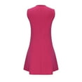 thumbnail image 7 of Htigea Women's Summer Dresses Sleeveless Bow Keyhole Neck Mini Dress Slim Fit Back Zipper Dress for Office Work Everyday Hot Pink,S, 7 of 7