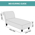 thumbnail image 6 of Luxury Velvet Chaise Lounge Slipcover – High-Stretch, Machine Washable Cover for Armless Chaises – Indoor Chaise Cover for Living Room, Sofa, Bedroom (Taupe), 6 of 12