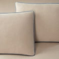 thumbnail image 2 of Vellux Jersey Knit 3-Piece Comforter Set, Cotton Blend, Queen, Taupe, 2 of 4