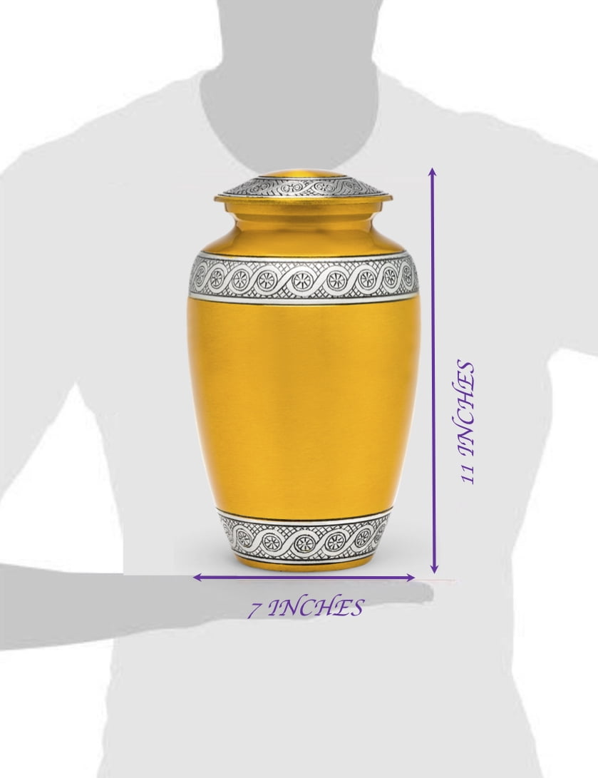Eternal Harmony Cremation Urn for Human Ashes | Memorial Urn Carefully Handcrafted with Elegant Finishes to Honor and Remember Your Loved One | Adult Urn Large Size with Beautiful Velvet Bag