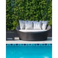 thumbnail image 2 of Waterproof Outdoor Throw Pillows with Inserts 18"x18", Eucalyptus Leaves Soft Decorative Pillowcases for Couch Bedroom, Navy Blue Summer Botanical Weeping Pillow Covers for Sofa Living Room, 2 of 8