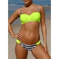 thumbnail image 6 of SHEWIN Womens Bikini Swimwear Set 2 Piece Bikinis Shoulders Push up Bathing Suits Yellow, 6 of 10