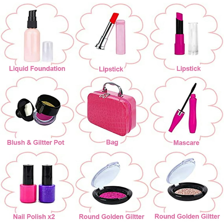 Makeup Kit For Girls With Makeup Bag Real Non Toxic Washable - Temu