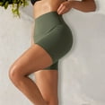 thumbnail image 6 of Women's High Waist Seamless Biker Shorts with Compression Fit- X Large, Green, 6 of 6