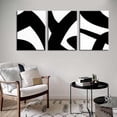 thumbnail image 5 of 3Pcs Framed Black and White Abstract Canvas Wall Art Modern Minimalist Line Drawing Posters Prints Mid Century Wall Decor Pictures Artwork for Living Room Bedroom Office Home Decoration 12x16in, 5 of 6