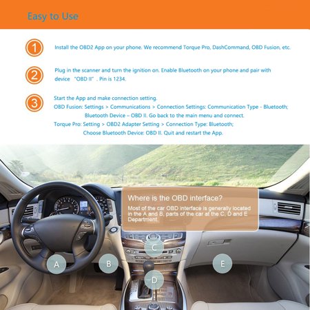 Veepeak OBDCheck VP11 - Bluetooth OBD2 診断機 故障診断機 メーター マルチメーター Android