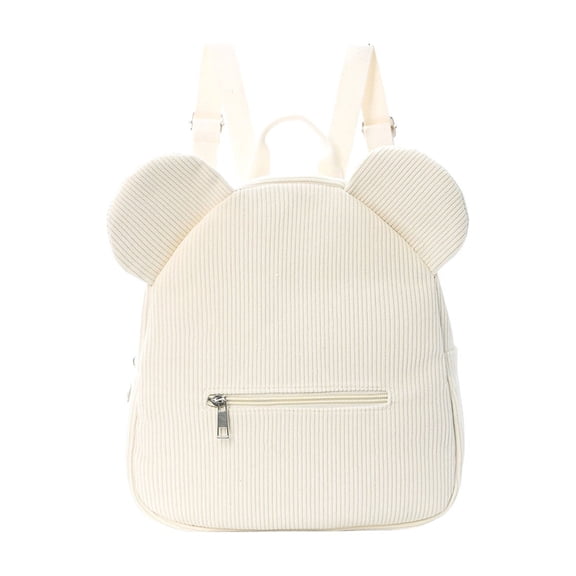Hyknon Bear‑Ear Backpack for Women Men, Large Capacity Travel Backpack with Multi‑Pocket, Cute Ergonomic Durable Storage Bag, Lightweight Spine Reduced Load Daypack for Outdoor Activities, Beige