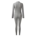 thumbnail image 3 of Aayomet Dressy Jumpsuits For Women Women's Zipper V Neck Long Sleeve Jumpsuit Rompers Bodysuit Catsuit Sport Jumpsuit,A L, 3 of 4