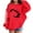 1#Red, variant on Byoo Girl's Football Graphic Hoodie Soft Pullover Casual Kids Hooded Sweatshirt