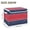 Red and Blue, variant on Iauyy Large Storage Box with Lid - Foldable Home Storage Bins for Clothes Toy Holiday Decor, Belted Knot Picture (42*32*30cm)