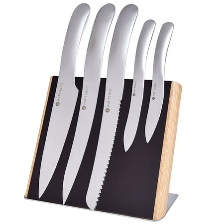 Huftgold If Design Award Winning Knives Set Stainless Steel Kitchen Huftgold If Design Award Winning Knives Set Stainless Steel Kitchen With Wood Magnetic Block