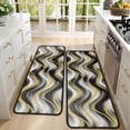 thumbnail image 4 of Kitchen Rugs Sets Of 2,Black Marble Gold Wave Pattern Anti Fatigue Kitchen Mat Rugs Non Slip Washable,Decorative Kitchen Floor Mats for Kitchen,Sink,Laundry,17"x47"+17"x47", 4 of 5