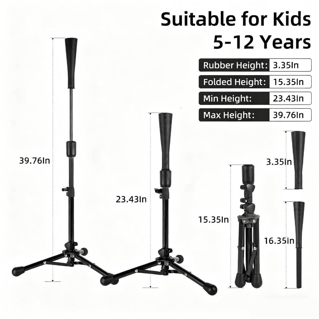 Osdhezcn Durability Baseball Training Tees With 3 Reinforced Ground Stakes Tripods Base And Quick Setups For Youth Player