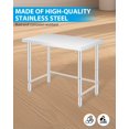 thumbnail image 4 of 18 In x36 In Stainless Steel Work Table with Galvanized Legs NSF-Certified 400 lb Heavy-Duty Prep Station for Kitchen Restaurant and Home, 4 of 7