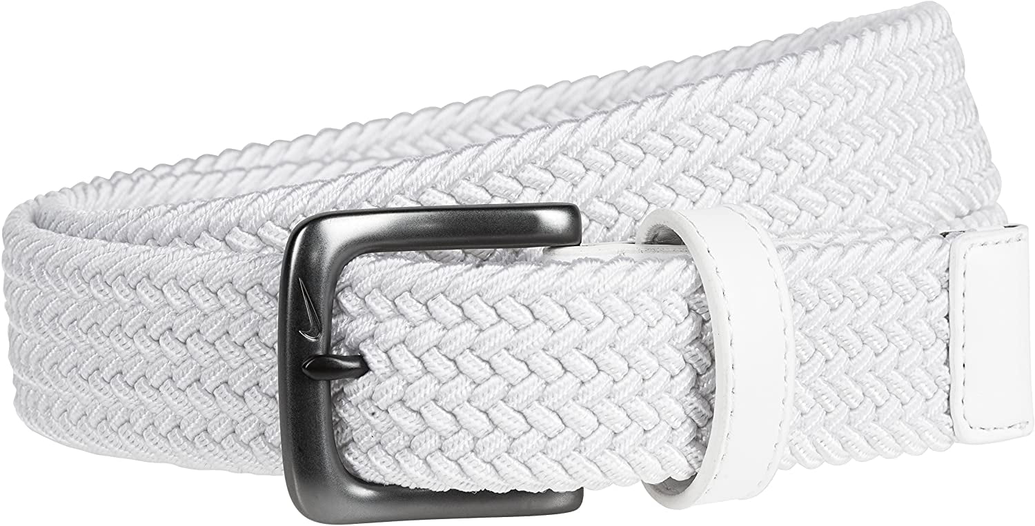 NEW Nike G-Flex Stretch Woven White Golf Belt Men's Size 36 