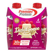Premier Protein Indulgence Protein Shake, White Chocolate Raspberry, 30g Protein, 11 fl oz, 4 Ct