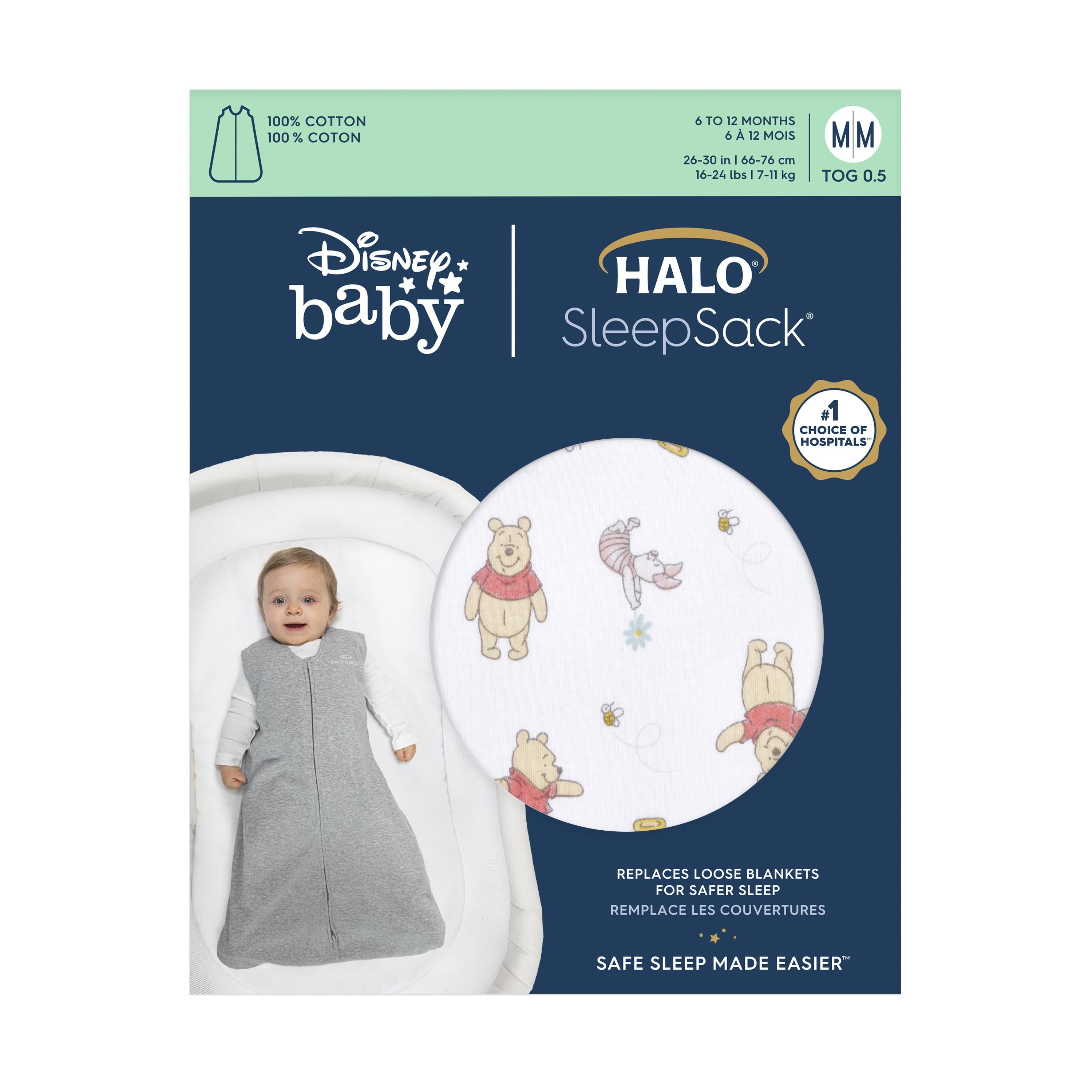 Disney x HALO Baby Gender Neutral SleepSack Cotton, Sizes 12/18 Months