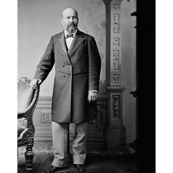 President James A. Garfield Brady Portrait - 12x18 Inch Laminated Poster - Stunning Detail and Bold Colors