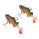 thumbnail image 1 of 2 uds, señuelos de suave con ojos 3D realistas, señuelos de natación con cola en anzuelos para trucha, salmón, lubina Verde DYNWAVEMX Señuelos de pesca de plomo suave, 1 of 7