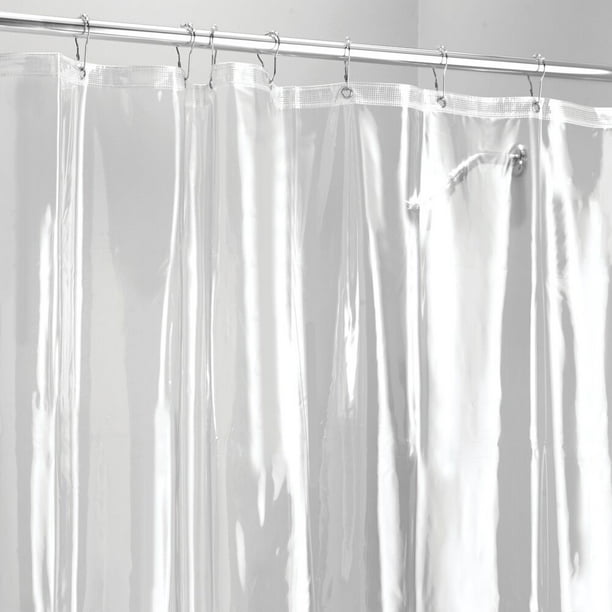 Mdesign X Wide Waterproof Vinyl Shower, 108 Long Clear Shower Curtain Rod