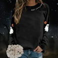 thumbnail image 2 of XIAONU Sweatshirts For Womens Halloween Cute Ghost Long Sleeve Printed Tops Pleasure Baggy Crewneck Pullover Sweatshirt, 2 of 5