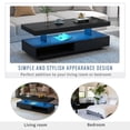 thumbnail image 5 of NEW Coffee Table with Storage, 51.2 inch Modern Center Table with 2 Drawers and Display Shelves, Accent Furniture with LED Lights for Living Room,Black, 5 of 8