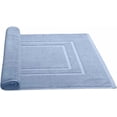 thumbnail image 4 of Feather & Stitch 2 Piece Towel Like Bath Mats - 30x21 Inch, 100% Cotton Terry Bath Mat, Bathroom Shower Floor Mats [NOT A Bathroom Rug], Soft Absorbent Washable Mats- Pool Blue, 4 of 9