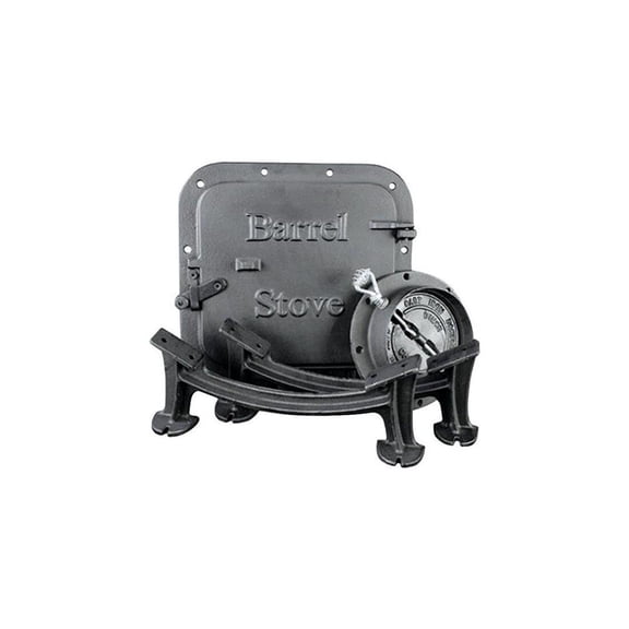 US Stove BSK1000 Barrel Camp Stove Kit, Medium, Black