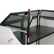 DJ Booth Tabletop With 8FT Lighting Truss Stand Package by FAT TOAD - Foldable Panel Portable Stage by