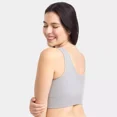 thumbnail image 5 of Fruit of the Loom Women's 360° Stretch Seamless Comfort Longline Sports Bra Color-Heather Gray,Size S-XXL, 5 of 6