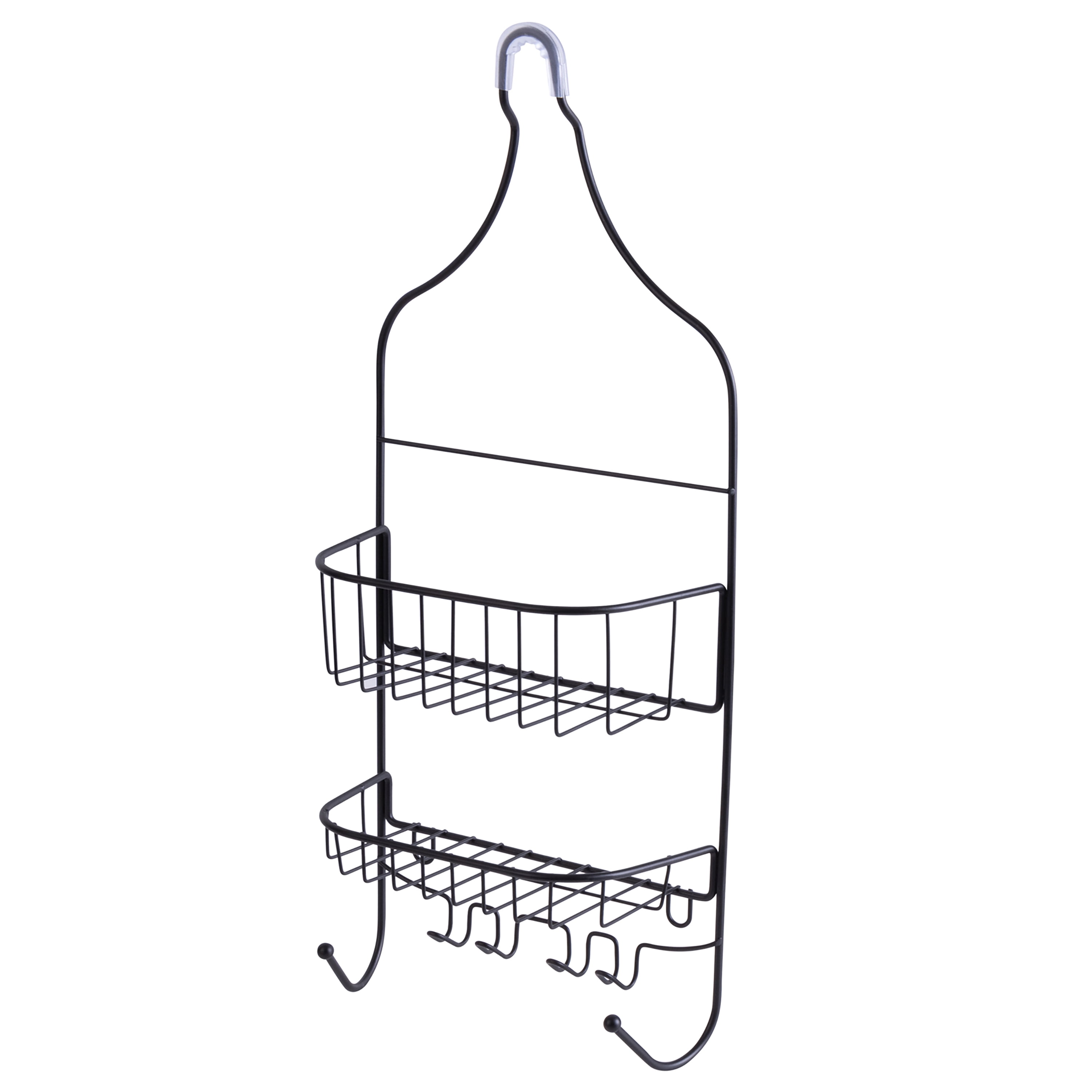 Bath Bliss Contour Shower Caddy, Iron, Matte Black