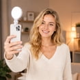 thumbnail image 6 of Portable Clip on Phone Fill Light, Rechargeable Mini LED Video Light for Laptop, Pocket Size Selfie Lighting for Live Streaming, Makeup, Zoom Call, Travel Vlog, Content Creator Photography, 6 of 7