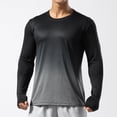 thumbnail image 2 of Afdoent Mens Long Sleeve T-Shirt Men Gradient Crew Neck T Shirts Casual Breathable Loose Sports T Shirt Vacation Soft Top, 2 of 6