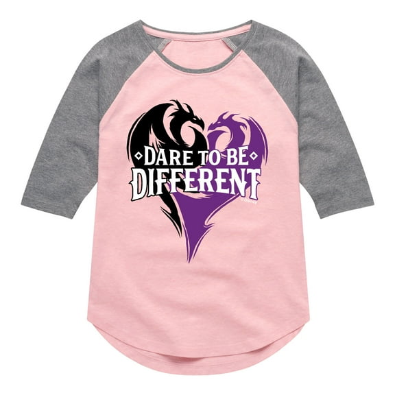 Descendants - Dare To Be Different - Toddler And Youth Girls Raglan Graphic T-Shirt