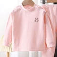 thumbnail image 4 of 12-18 Months Girls Long Sleeve Pajama Set Toddler Girls Little Girls Fall Clothes Toddler Outfit Girl Sweatshirt Shirt Pants Winter Outfit Toddler Girl Outfit For 1t 2t 3t 4t 5t 6t,Pink, 4 of 5