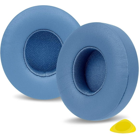 Replacement Ear Pads for Beats Solo 4 Wireless On-Ear Headphones Ear Cushions, Ear Covers, Headset Earpads Protein Leather/Blue